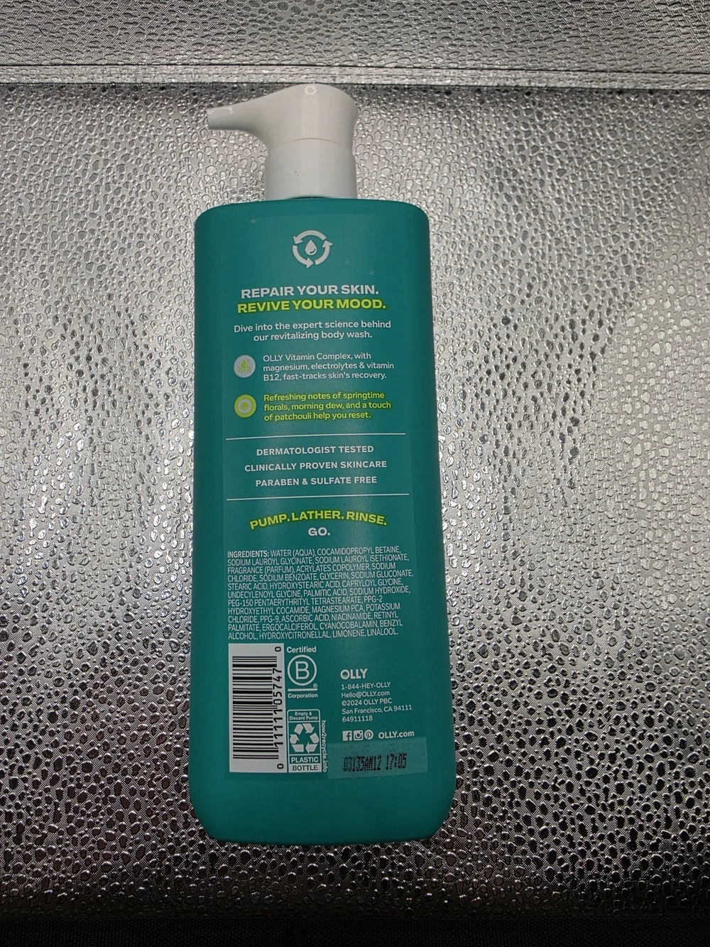 OLLY Revive Mood + Skin Body Wash - Neroli Dew (Teal)